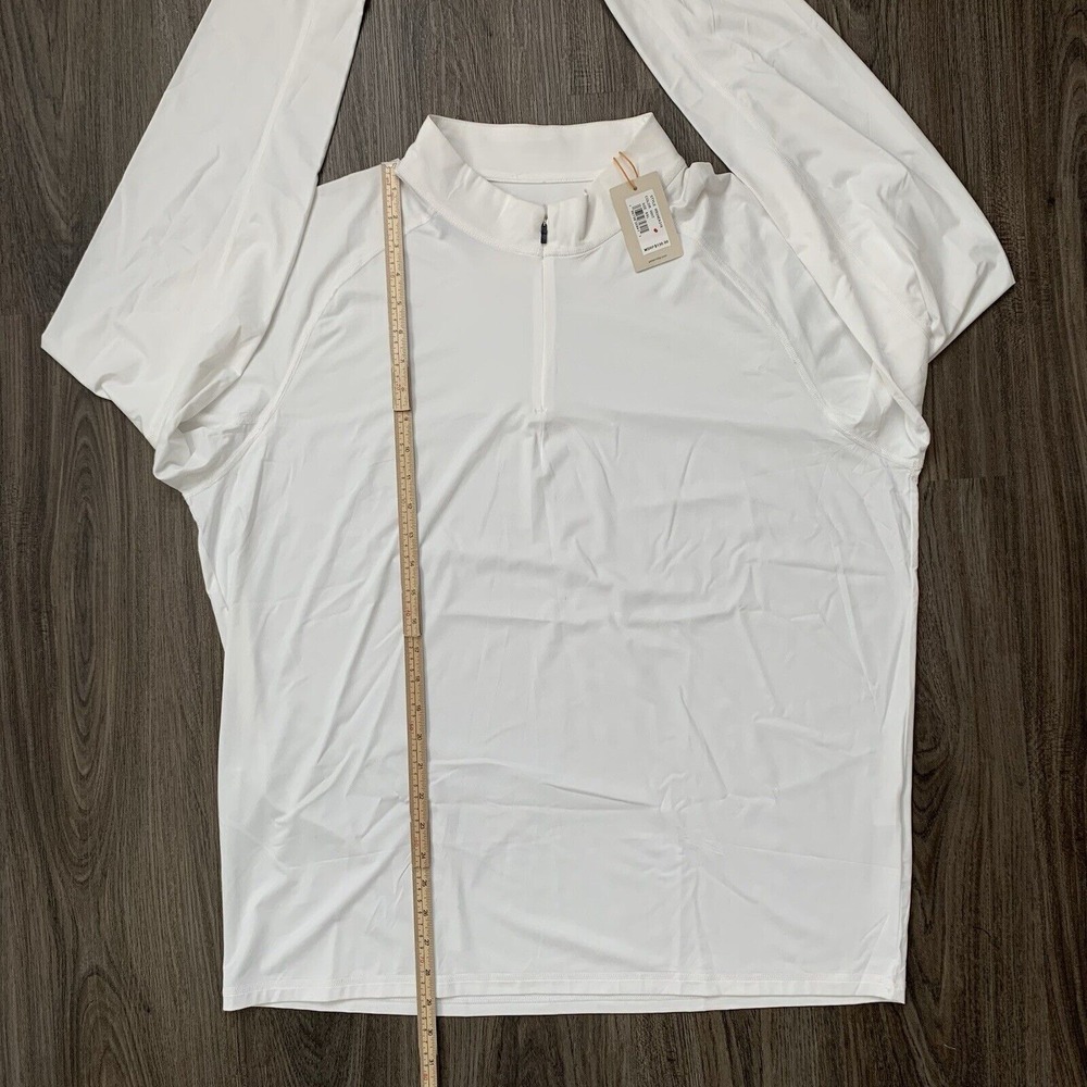 NEW Peter Millar  Crown Sport‎ Perth Performance White 2XL 1/4 Zip Mock Collar - Picture 7 of 9
